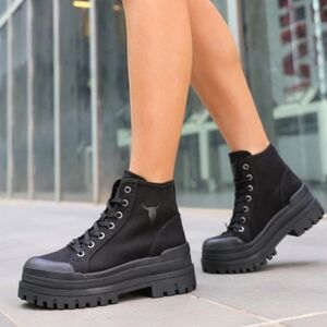 Windsor Smith Black Platform Boots
